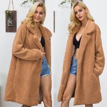 RoRoDox Autumn Winter Faux Fur Coat Women Casual Warm Soft Fur Jacket Cardigan Plush Overcoat Pocket Teddy Coat Female 2024 - buy cheap