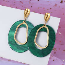 Fashion Metallic Sequin Drop Acrylic Earrings for Women Statement Vintage Summer Colorful Dangle Korean Women's Earring Jewelry 2024 - buy cheap
