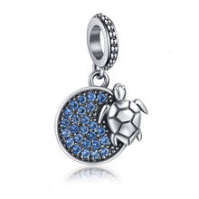 Silver Shiny Blue phantom turtles fit Pandora Charm Silver 925 Bead Pendant Bangle with stylish DIY jewelry 2024 - buy cheap