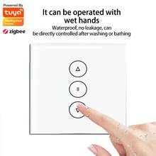 Tuya Zigbee Smart Wifi Touch Curtain Shutter Switch 10A EU, Alexa Voice Remote Control Works With Google Home,Smart Life App 2024 - buy cheap