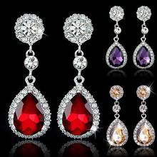 Luxury Water Drop Chandelier Earrings Rhinestone Ear Drops Dangle Earrings Jewelry Gift  for Women 2024 - buy cheap