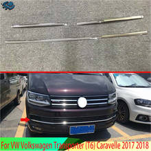 For VW Volkswagen Transporter (T6) Caravelle 2017 2018 Car Accessories ABS Chrome Front Grille Accent Cover Lower Mesh Trim 2024 - buy cheap