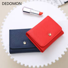 Wallet Women 2020 Lady Short Women Wallets Crown Decorated Mini Money Purses Small Fold PU Leather Female Coin Purse Card Holder 2024 - buy cheap