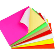 100 unids/lote de papel de impresión autoadhesivo de colores de tamaño A4 con etiqueta en blanco DIY para usted mismo, papelería, pegatina, envío gratis 2024 - compra barato