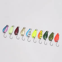 Señuelo de pesca con Micro lentejuelas, 2,5g de colores, para Lucio, trucha, juego de aparejos de pesca, 10 Uds. 2024 - compra barato