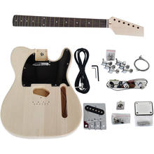 Kit de guitarra eléctrica ST TL Diy, cuerpo de ceniza de caoba, cuello sin terminar, todos los Hardware 2024 - compra barato