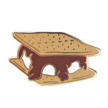 Marshmallow Chocolate Sandwich Biscuits enamel pin Graham Cracker Sandwich brooch Delicious dessert pin 2024 - buy cheap