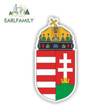 EARLFAMILY 13cm x 6.8cm HUNGARY Coat of Arms Sticker Car Bumper Decal Aufkleber Flag Pegatina CAR WALL Vinyl Car Stickers 2024 - buy cheap