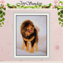 King Power Patterns Counted Cross Stitch DIY 11 14CT Cross Stitch Set Tibetan Mastiff Cross-stitch Kits Embroidery Needlework 2024 - buy cheap