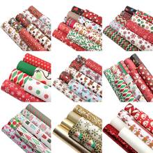 20*33cm 5-9 pcs Christmas Series Printed Faux Synthetic Leather Set for Bow-knot Earrings Party Gift Wrapping Decor DIY Vinyl 2024 - buy cheap