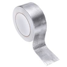 1 Roll 25Mx5cm Aluminum Foil Heat Shield Tape Adhesive Exhaust Wrap Pipe Ducts Tape High Temp Resistant for Car Motorcycle 2024 - buy cheap