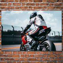 Canvas Painting Motorcycle Ducati Rider Superbike Sport Picture Silk Wall Art Posters and Prints For Living Home Decor 2024 - buy cheap