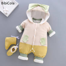 Winter Baby Boys Cartoon Jumpsuit Baby Keep Warm Romper infants Hooded Thicker Clothes Toddler Girls Clothing Toddler Jumpsuits 2024 - buy cheap