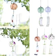 Japanese Style Wind Chimes Handmade Color Glass Hanging Wind Chime Blessing Bell Christmas Gift Home Hanging Decor 2024 - buy cheap