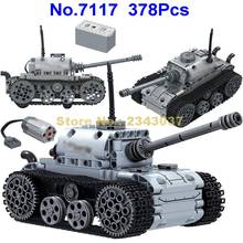 Motor de tanque militar, juguete eléctrico de bloques de construcción, 7117, 378 piezas 2024 - compra barato