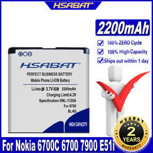 HSABAT 2200mAh BL-6Q Battery for Nokia 6700C 6700 E51i N81 E51 2024 - buy cheap