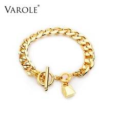VAROLE Cute little lock Bracelet Femme Gold Color Bracelets For Women Armband Fashion Jewelry Friends Gifts 2024 - buy cheap