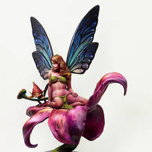 Novo unmounted 1/22 antiga mulher guerreiro com flor resina figura kit modelo sem pintura 2024 - compre barato