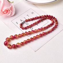 Drop shipping Watermelon Natural Crystal Necklace Round Beads Tower Chain Necklace for Women Fashion Jewelry JoursNeige 2024 - buy cheap