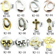 10Pcs/Lot Japan Irregular Oval Love Key Cross Bow Moon Star Metal Alloy Nail Art Deco Nail Stickers/Charms/ Tools for Manicure 2024 - buy cheap