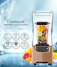 Commercial 220v Smoothie Machine with slient cover Touch Screen Blender Ice Crushers Smoothies Ice Maker 1L Juicer Food Mixer 2024 - buy cheap