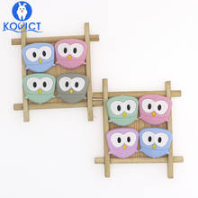 Kovict 10pcs Owl Silicone Beads Baby Silicone Teethers Food Grade Pacifier pendant Baby products Silicone Rodents BPA Free 2024 - buy cheap