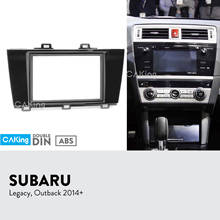 Painel de rádio automotivo de din duplo para subaru legacy, outback 2014 + kit de instalação de montagem do painel da facia 2024 - compre barato