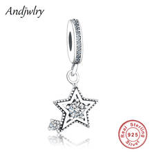 925 Sterling Silver Pendant Charms Fit original Charms Bracelet Necklace Star Dangle With CZ Women DIY Jewelry Berloque 2024 - buy cheap