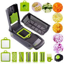 Multifunctional Vegetable Chopper Fruit Slicer Grater Cutter Peeler Grater Drain Basket Kitchen With Large Container 2024 - buy cheap