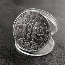 Twelve Constellation Zodiac Silver Commemorative Coins Euro Astrology Gemini Tarot Wishing Sun God Lucky Love Souvenir Medals 2024 - buy cheap