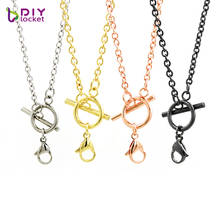 diylocket Wholesale10PCS/pack Stainless Steel 45cm Toggle Clasp Chain, Customizable length LSCH16 2024 - buy cheap