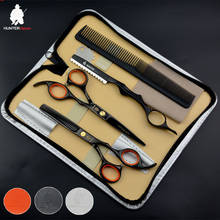 30% Off 6 inch hair scissors set HT9126 Black barber Scissors thinning shears haircut salon shears Hairdressing Scissors Set 2024 - buy cheap