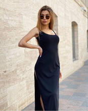 2021 Sexy Solid Color Dress Strapless Split Elegant Party Long Dress Autumn Club Bodycon Maxi Dresses Outfits for Women 2024 - buy cheap