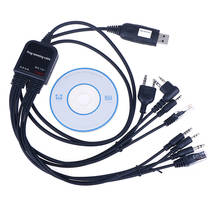 8 In 1 Computer USB Programming Cable For Kenwood For Baofeng Motorola Yaesu For Icom Handy Walkie Talkie Car Radio CD Software 2024 - buy cheap