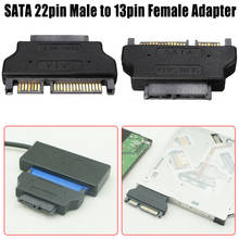 Slimline SATA Adapter Serial ATA 7+15 22pin Male to Slim 7+6 13pin Female Adapter for Desktop Laptop HDD CD-ROM Hard Disk Drive 2024 - buy cheap
