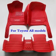 3D Car Floor Mats for Toyota RAV4 4Runner Prado Tacoma C-HR Yaris Tundra FJ Cruiser CROWN 86 Avalon Corolla Camry Land Cruiser 2024 - buy cheap