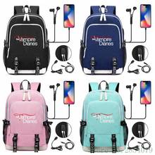 Hot TV The Vampire Diaries USB Laptop Backpack Fashion Men Women Outdoor Travel Shoulder Bags Student Schoolbag Bookbag 2024 - buy cheap