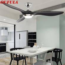 Aosong-ventilador de teto moderno com controle remoto, lâmpada decorativa, moderna, moderna, para sala de jantar, quarto 2024 - compre barato