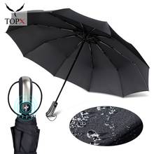 Paraguas para hombre y mujer, sombrilla automática resistente a la lluvia y al viento, 3 pliegues, 10K, grande, de viaje, para negocios y coche 2024 - compra barato