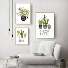 Pintura plantas bricolagem completa diamante 5d bricolagem conjunto de ponto de cruz decoração para residência pintura plantas cacto diamante paisagem bordado 2024 - compre barato