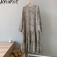 AYUNSUE Korean Dresses for Women Casual Long Sleeve Dress Female Chiffon Polka Dot Midi Spring Summer Dress 2021 Vestidos Mujer 2024 - buy cheap