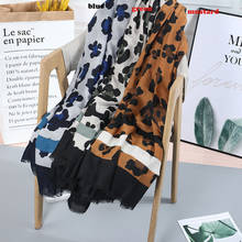 2019 nueva bufanda de algodón con estampado de leopardo para mujer 3 colores 10 unids/lote 2024 - compra barato