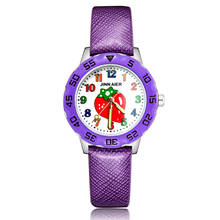 Relojes 3D para niños de cuarzo hermosa caricatura fresa Mini bebé niños reloj niños niñas navidad regalo reloj de cuero 2024 - compra barato