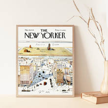 1960 New Yorker Magazine Cover Poster View of the World from 9th Avenue Map Vintage Print Wall Art Picture Canvas Painting Decor 2024 - buy cheap