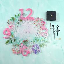 Flower Clock Wall Decoration Crystal Epoxy Resin Mold Hanging Ornaments Casting Silicone Mould DIY Crafts Home Decortives Castin 2024 - buy cheap