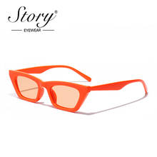 Story-Gafas De Sol cuadradas y pequeñas para Mujer, anteojos De Sol femeninos con diseño De ojo De gato, color naranja Vintage, a la moda, S77110H, 2020 2024 - compra barato