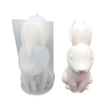 3D Easter Rabbit Silicone Mould Stitching Bunny Mold Fondant Cake Decoration Diy Jelly Chocolate Baking Tool Kitchen Accessories 2024 - buy cheap