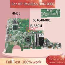 634648-001 634648-501 For HP Pavillion DV6-2000 Notebook Mainboard DAAX1JMB8C0 DDR3 Laptop Motherboard 2024 - buy cheap