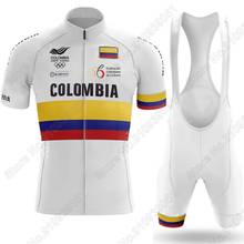 Conjunto de roupa de ciclismo colômbia, camisetas de verão, traje masculino para corrida, estrada, bicicleta, bretelle, maillot, novo, 2021 2024 - compre barato