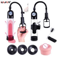 Male Penis Pump Vacuum Enlarger Enlargement Trainer Adult Sex Toys for Men Penis Pleasure Gay Masturbator Erotic Product Sexshop 2024 - buy cheap